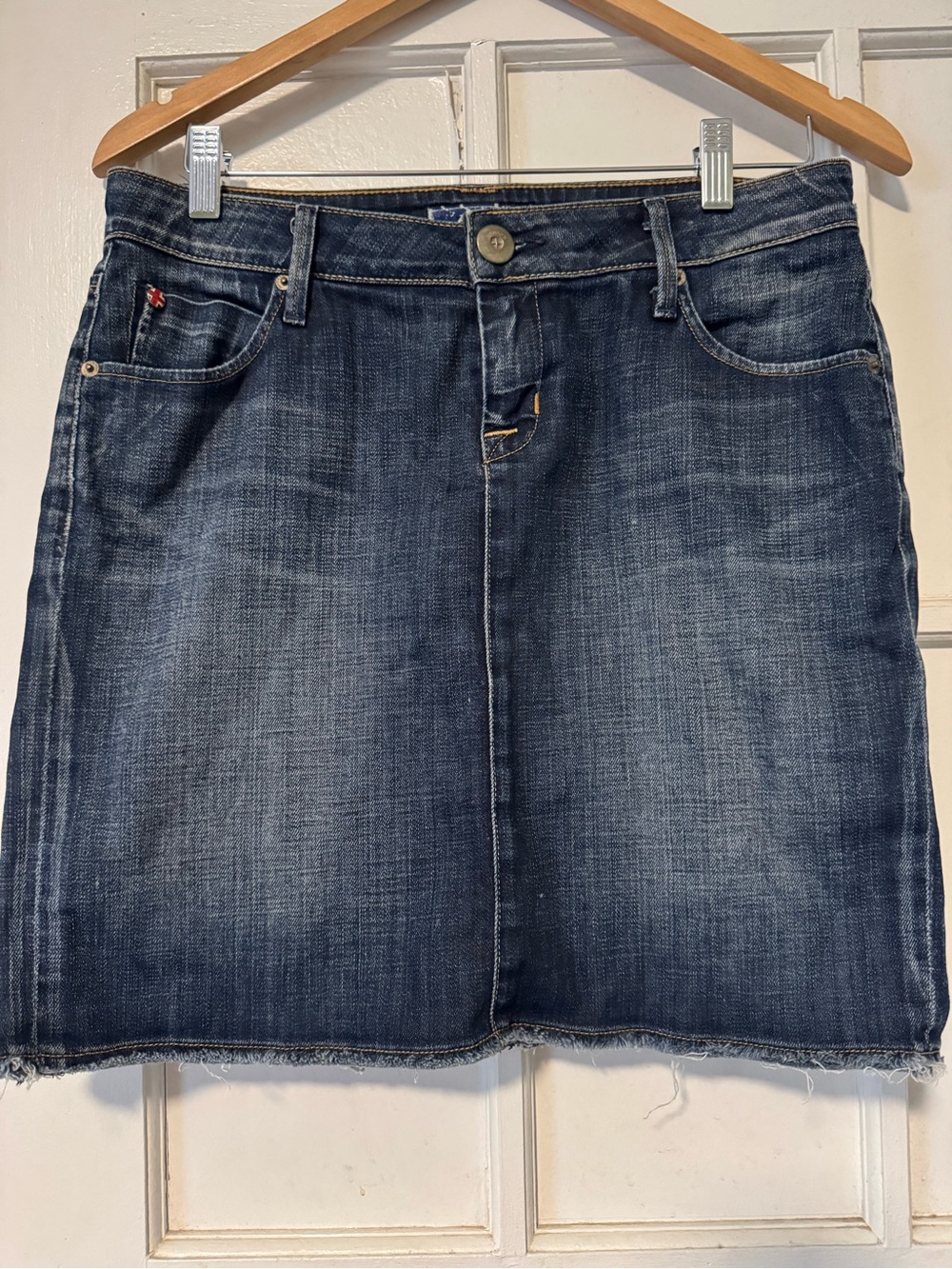 Hudson Jeans Dark Blue Denim Mini Skirt